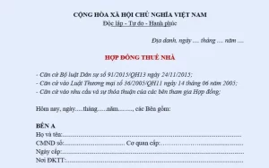 hợp đồng thuê nhà hàng mẫu